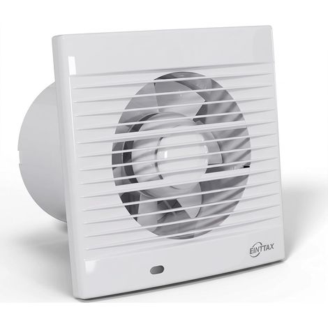 150 mm Ventilateur,Extracteur d'Air,VMC,avec Clapet Anti-Retour,18 W,35dB, pour Salle de Bain,Cuisine,Bureau,WC,Silencieux,Blanc (1/5)