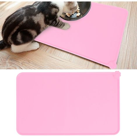 Wasserdichte und rutschfeste Silikon-Napfmatte für Hunde und Katzen (rot) (1/5)