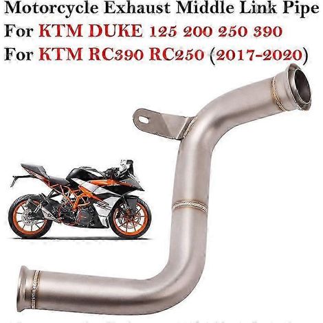 Raccord d'échappement, système de tube intermédiaire, silencieux pour motos KTM Duke 125, 200, 250, 390, RC390, RC250, années 2017 à 2020 (1/5)