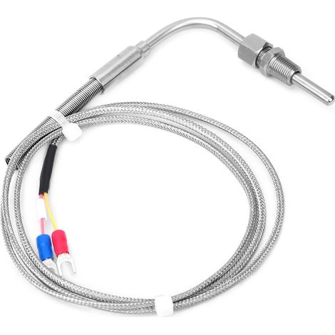 Sonde de température à thermocouple de type K, coudée à 90°, filetage PT1/8, câble de 1 m / 3,3 pi (1/5)