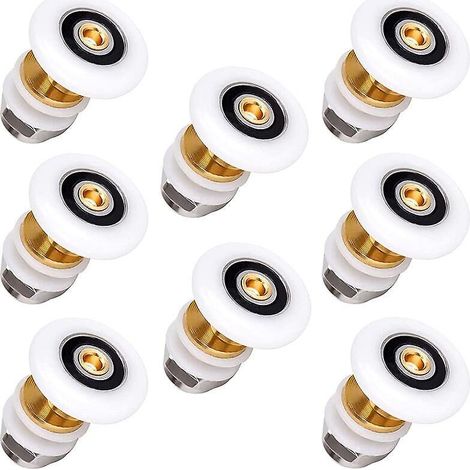 8 Pices Roulette Porte Douche 27mm Roue Rechange Pour Porte Coulissante Douche En Laiton