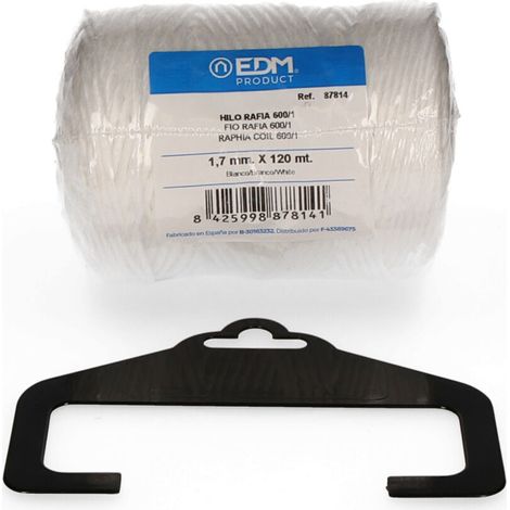 HILO RAFIA 600/1 BOBINA 220g/120m BLANCO EDM (1/2)