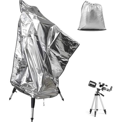 Wasserdichte Schutzhülle für Outdoor-Teleskope – 120 x 160 cm, inklusive Aufbewahrungstasche, mattschwarz