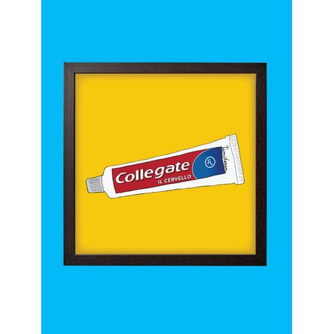 Poster Stampa Artistica Collegate il Cervello 20x20 cm