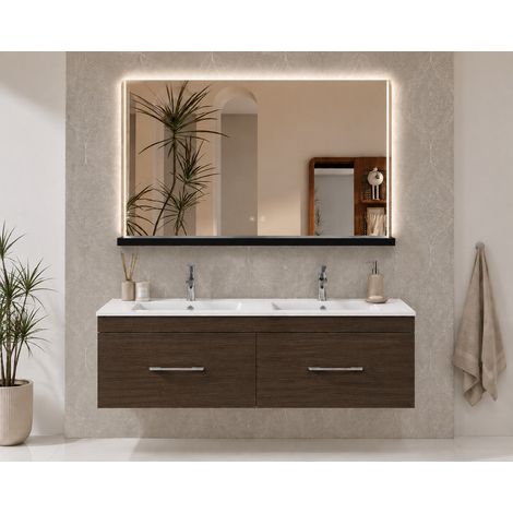 Mobile bagno con lavabo ORIGENBATH FLORENCIA senza specchio 120x45 cm 2 senos frassino tea (1/5)