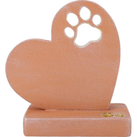Lapide commemorativa a forma di cuore per cani, scultura funeraria per cani, regalo di condoglianze per giardino, patio o uso esterno. (1/5)