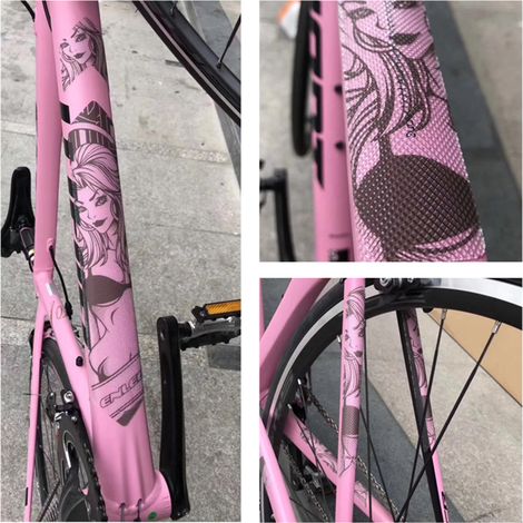 Adesivo per telaio di mountain bike, antigraffio, pellicola adesiva rimovibile per bici da strada. (1/4)