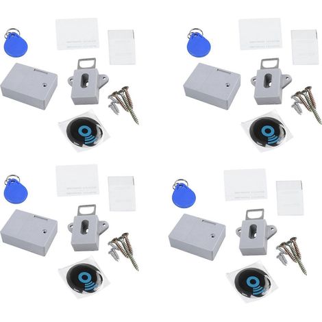verrous invisibles à capteur intelligent RFID pour armoires, meubles à chaussures et portes de tiroirs (1/5)