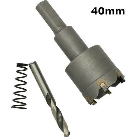 FRESE A TAZZA CON PUNTA PER TRAPANO MURO METALLO LEGNO ACCIAIO DA 40MM