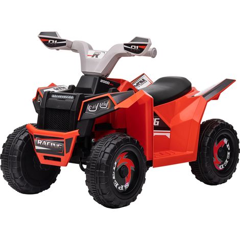Quad eléctrico infantil todo terreno 70 x 41.5 x 48.5 cm asiento cómodo autonomía 50 min diseño moderno de PP rojo 210000543 (1/5)