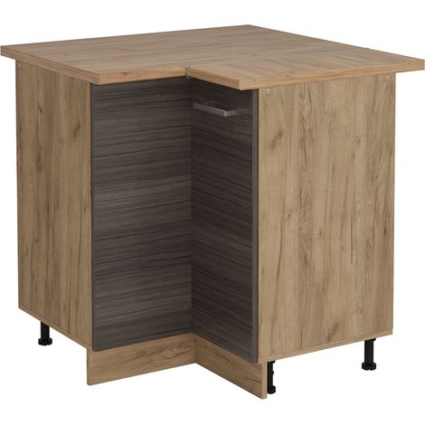 Armario de esquina R-Line, Gris noble, 75.6 cm , ET Roble, Vicco