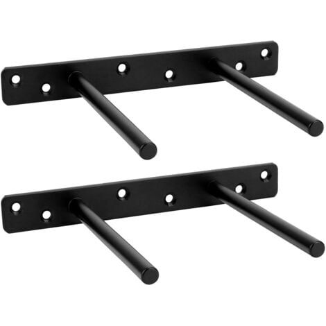 2 Pièces T Equerre Etagere Murale, Support Etagere Invisible , Fixation Invisible Étagère Convient pour le Montage Mural dans la Cuisine ou le Salon (1/5)