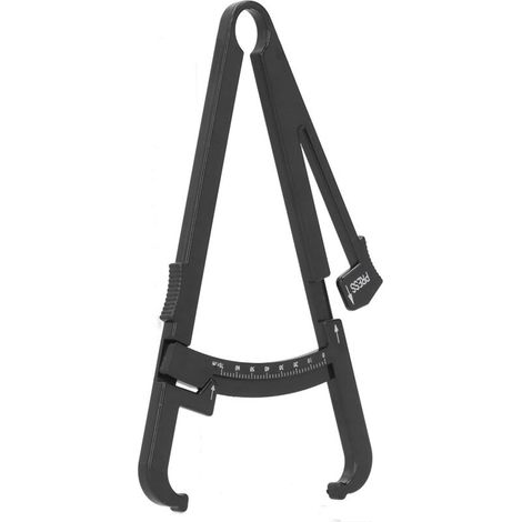 Schwarzer Körperfettmessschieber aus Kunststoff zur Messung des Körperfettanteils – Unisex-Messgerät (1/5)