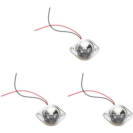 3pcs Waterproof Led Tail Light For License Plate Universal Light For Truck Trailer Vehicle Easy Installation High Visibility And Durability (1/5)