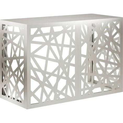 Klimaanlagenabdeckung Silber 90 x 40 x 60 cm Edelstahl vidaXL