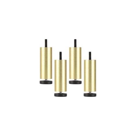 Set mit 4 verstellbaren Schrankbeinen, Tischbeinen aus Aluminium, Ersatzbeinen für Sofabetttische, geschliffene goldene Stützbeine – 12 cm (1/5)
