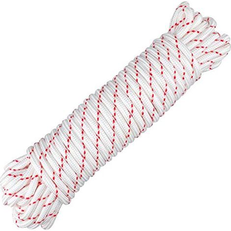 1 Corde en nylon,8 mm,20 m,polypropylène,charge de rupture 680 kg,camping,nautisme,jardinage