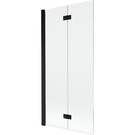 Mexen Mist paratia per vasca da bagno a 2 ante sinistra 90 x 150 cm, trasparente, nero - 8A9-090-002-70-00-L (1/5)