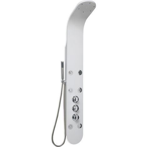 Columna de hidromasaje en aluminio blanco modelo A-855 (1/5)