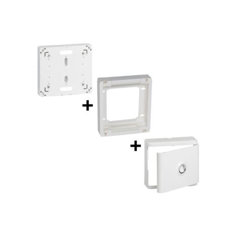 Legrand - Platine Disjoncteur branchement EDF + Rehausse + Habillage 13Modules avec Porte Blanche - Ru00e9f. : 401380+401191+401185 (1/5)