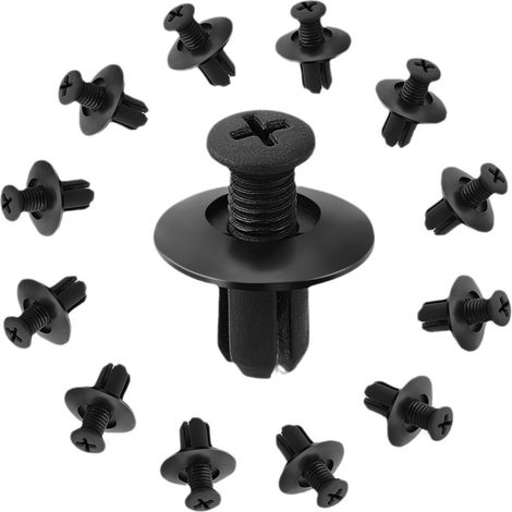 500 Clips d'Expansion Auto 8mm, Rivets de Fixation pour Aile, Garde-boue et Pare-chocs, Attaches à Pousser Universelles-x (1/4)