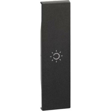 Couvrir Bticino Living Now avec le symbole de lumière 1M noir KG01A