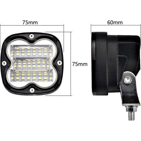 Feux de Travail LED 54W Moto, Projecteurs Antibrouillard 12V 24V, Barre Lumineuse étanche pour Bateau, Camion, ATV (Lot de 2) (1/4)