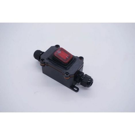 Interrupteur à bascule étanche IP67 ON/OFF 20A AC 220V DPST 4 bornes avec LED rouge, interrupteur de câble ligne double pour installation électrique (1/4)