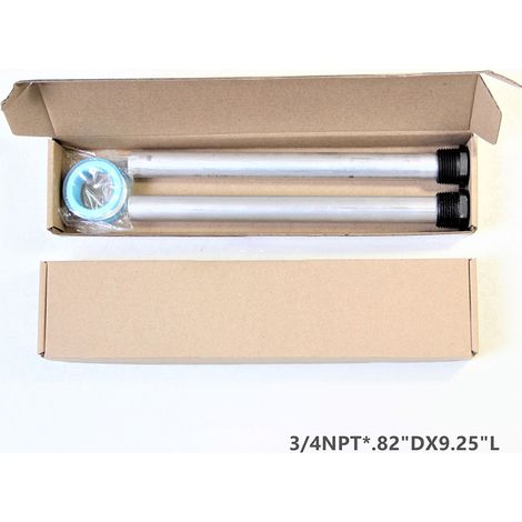Tige de magnésium 2 pièces noire avec bouchon soudé anti-calcaire NPT3/4, anode pour chauffe-eau camping-car (1/4)