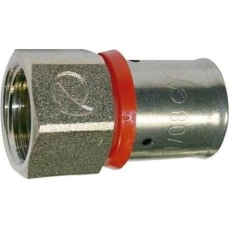 Raccord femelle 1/2'' pour tube multicouche 20 mm, à utiliser avec machine à sertir, gris
