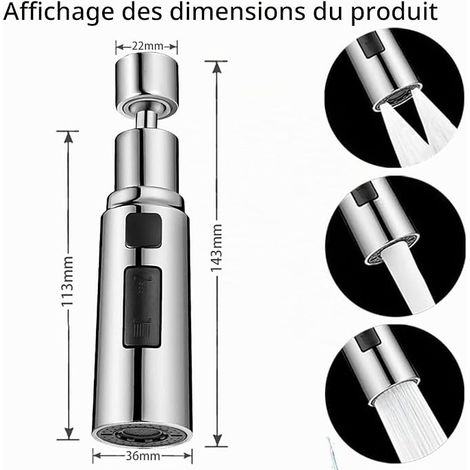 Aérateurs de Rechange Régulateur de Jet M24x1 Buse Mélangeur Filtre pour Robinet (1/4)