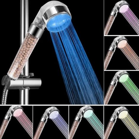 Pommeau de douche à main LED avec température et 3 couleurs changeantes (1/4)