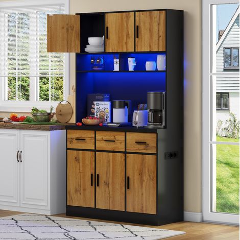 Küchenschrank mit LED-Beleuchtung, Schubladen 100x40x180 cm OKMYHOME (1/5)