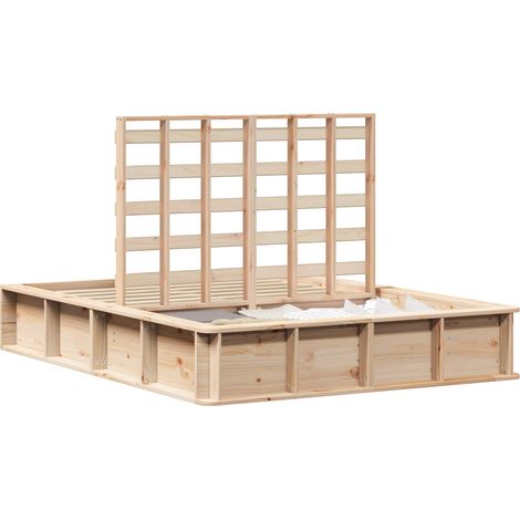 Maison Exclusive - Bettrahmen Braun 140 x 190 cm Massives Kiefern