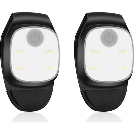 Lampe Frontale LED Lampe de Poitrine 2 Pièces Lampe de Course avec 4 Modes d'Éclairage Lampe de Sécurité avec Clip pour Sports Extérieur Running Camping [Classe énergétique A+++] (1/5)