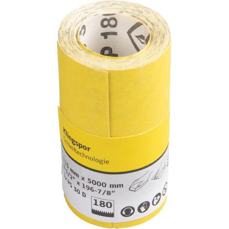 Klingspor PS 30 D Schleifrolle, 115 x 5000 mm, Korn 180 – Schleifpapier 279733