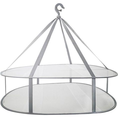 Filet de séchage - 2 couches - Étendoir - Filet de rangement - 77 x 62 cm - Étendoir à pulls - Pliable - Étendoir à herbes - mununo (1/4)