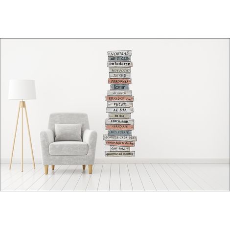 Sticker mural décoratif 170 cm X 60 cm - Règles de la maison espagnoles - Décoration intérieure (1/2)