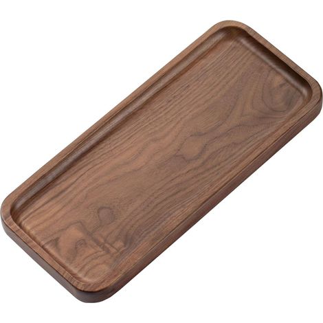 1 Plateau De Noyer Massif Rectangulaire 30x13cm Antidérapant Pour Fromage Café Maison (1/5)