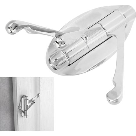 Patère murale pivotante 180° en zinc chromé, 9cm (1/5)