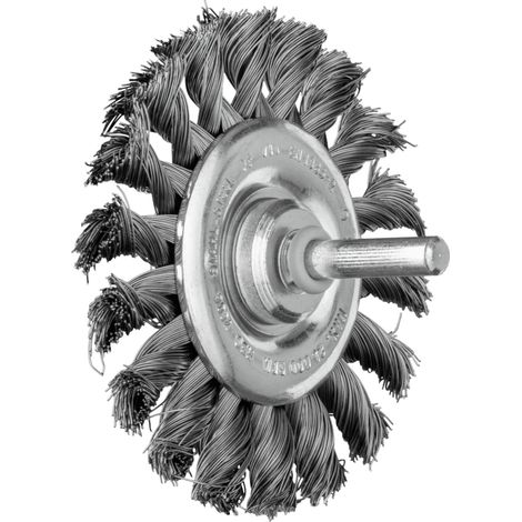 PFERD TOOLS Rundbürste gezopft RBG Ø76x6 mm Schaft-Ø6 mm Stahl-Draht-Ø0,35 10 Stk (1/4)