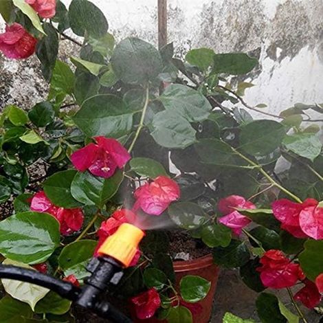 Adaptateur pour tuyau d'arrosage domestique 1/4 pouce, connecteur orange à trois voies pour l'irrigation de jardin, compatible avec les tuyaux de brumisation agricole de 4/7 mm, lot de 5 (Couleur : No (1/2)