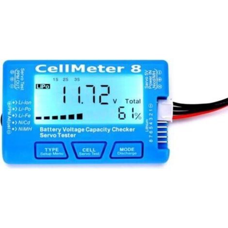 Vérificateur de Batterie numérique, CellMeter 8 Testeur de Tension de capacité de Batterie numérique pour Li-Po Life Li-ION (1/5)