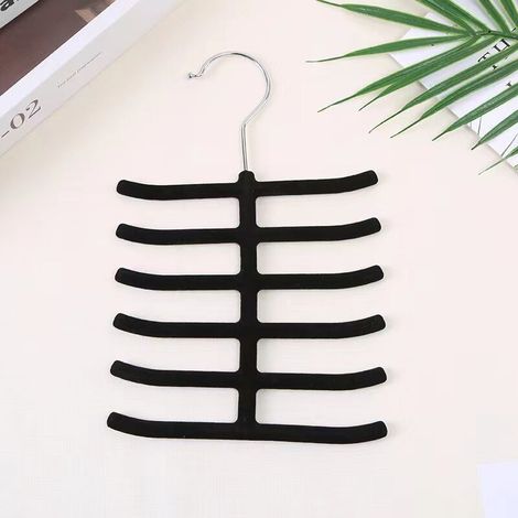 Lot de 12 porte-cravates avec crochets antidérapants – rotatif à 360°, design fin (pour cravates, ceintures et foulards) (1/4)
