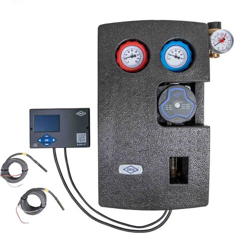 Station solaire avec circulateur solaire PWM 7,5 m et régulation KSW-E