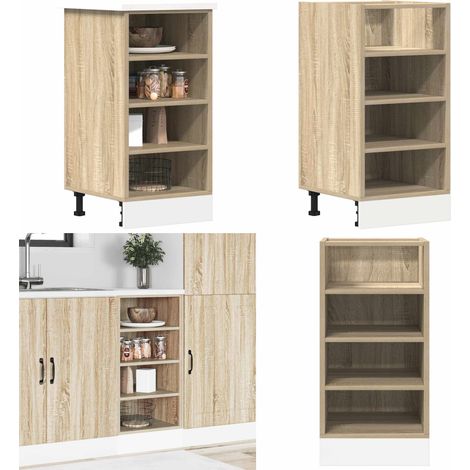Armario bajo "Riga" Roble Sonoma 40x44,5x81,5 cm Madera de ingeniería - Armario cocina - Almacenamiento cocina