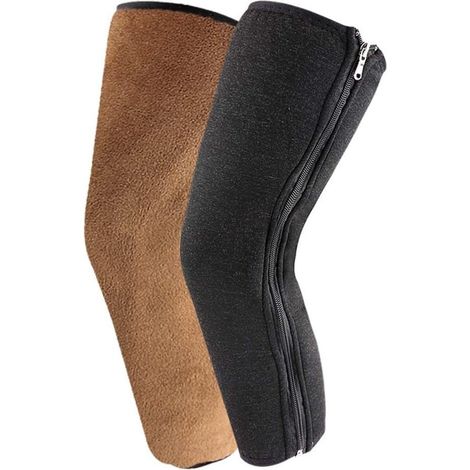 Dicke Winter-Knieschoner, 50 cm, mit rutschfesten Bündchen (1/5)