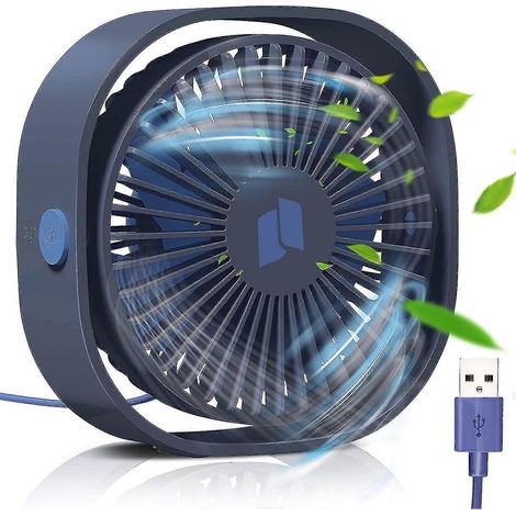 USB-lfter, Mini-lfter, Leiser Lfter, Tragbarer Leiser USB-lfter 3 USB Einstellbare Geschwindigkeit, USB-lfter Fr Camping, Bro, Sport, Reisen, USB-betr (1/5)