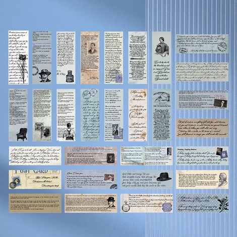 30 autocollants en papier japonais pour album photo/journal créatif, accessoires de bricolage (type 3) (1/5)
