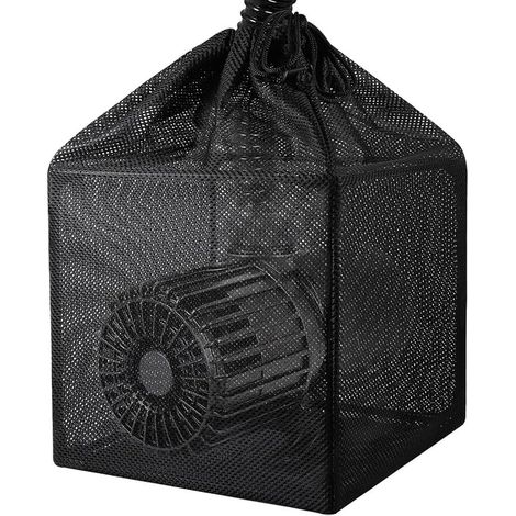 Sac de Barrière de Pompe, Boîte de Filtre en Cube Anti-Obstruction, Sac de Média Noir, Sac en de Pompe pour Filtre de Bassin pour Étangs à Poissons. (1/5)